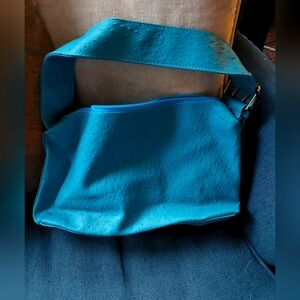 New Boutique Blue Textured Shoulder Bag
